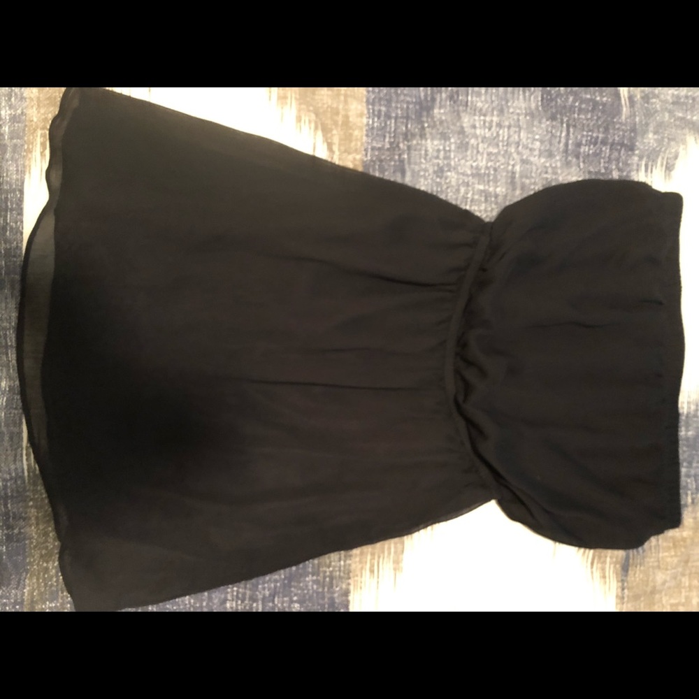 Express black strapless dress